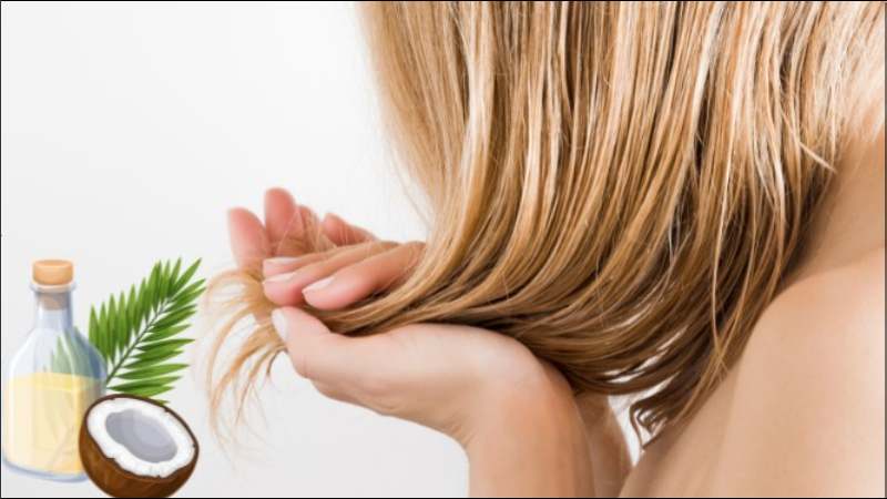 Dầu dừa tạo thành một lớp phủ trên thân tóc giúp giữ và khóa ẩm