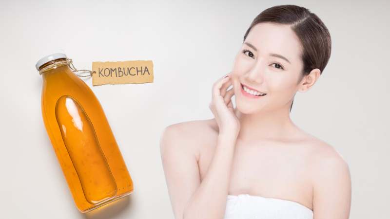 Hàm lượng vitamin C cao trong trà kombucha thúc đẩy sản xuất collagen, tăng cường độ đàn hồi của da