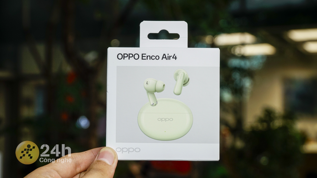Hộp đựng OPPO Enco Air4 được thiết kế chỉn chu với kiểu dáng bắt mắt.
