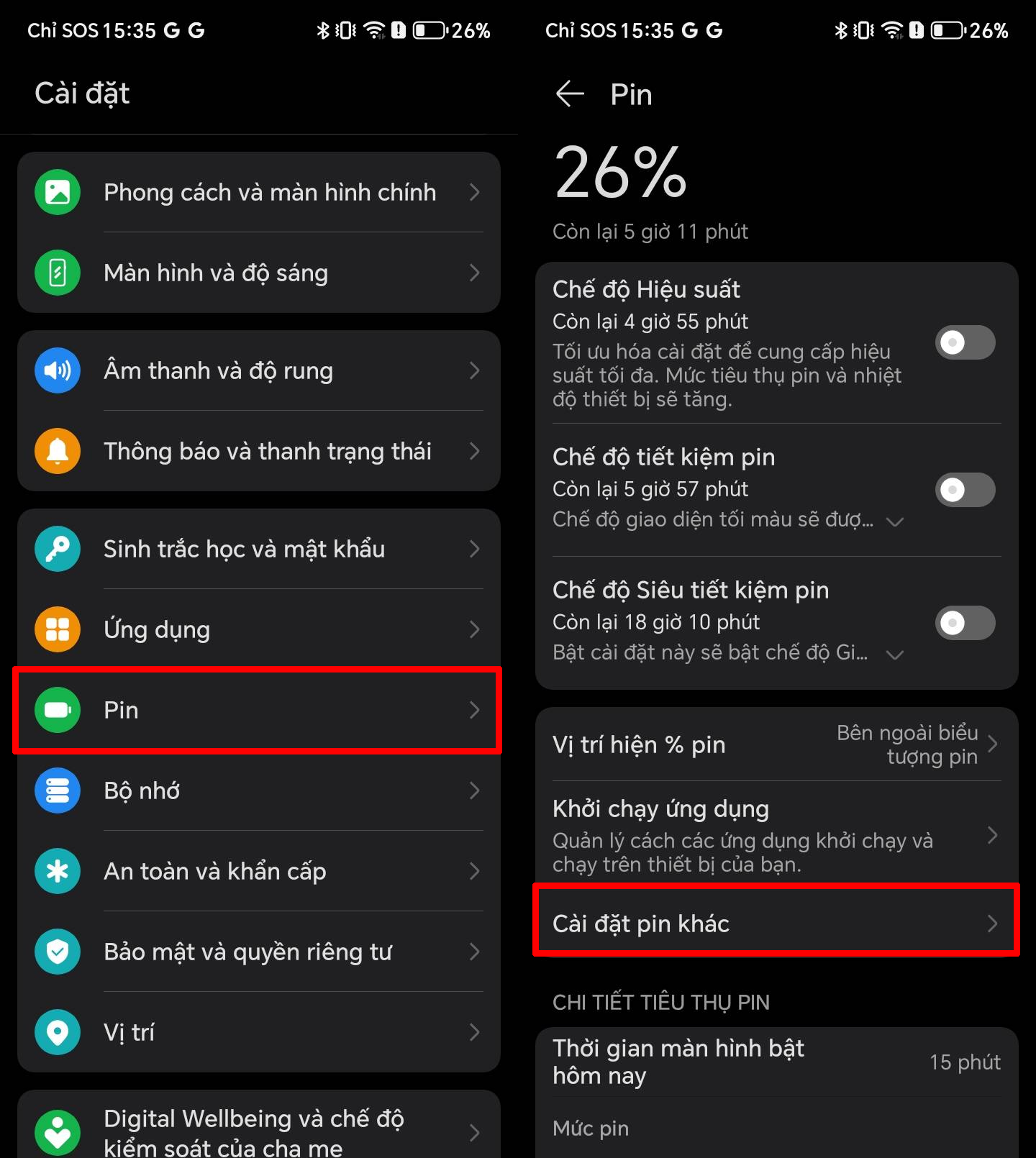 Cách bật sạc thông minh trên HONOR X7c Cách bật sạc thông minh trên HONOR X7c