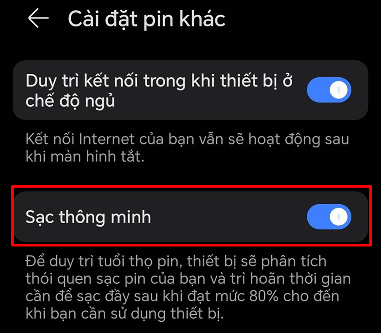 Cách bật sạc thông minh trên HONOR X7c Cách bật sạc thông minh trên HONOR X7c