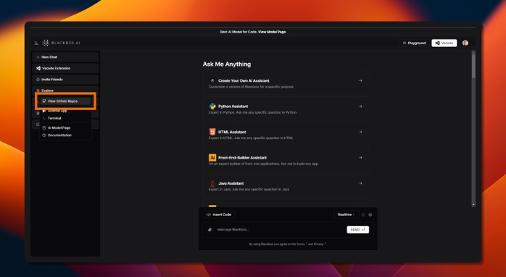 Blackbox AI liên kết với Github giúp tối ưu luồng làm việc