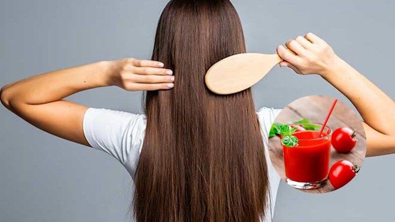 Các vitamin và khoáng chất trong nước ép cà chua có khả năng kích thích mọc tóc và ngăn ngừa rụng tóc
