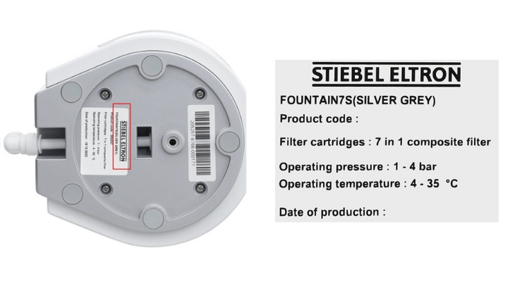 Stiebel Eltron - Dưới đáy sản phẩm