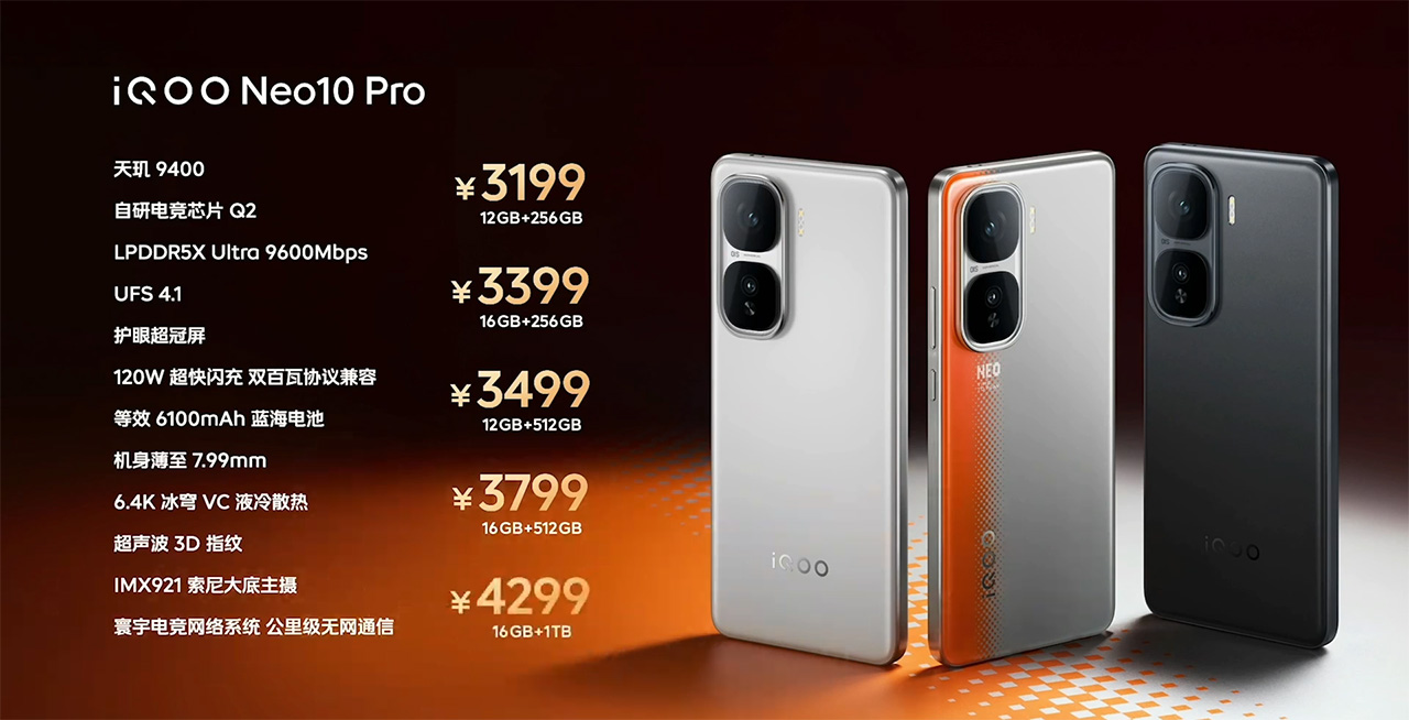 Giá bán chính thức của iQOO Neo 10 Pro