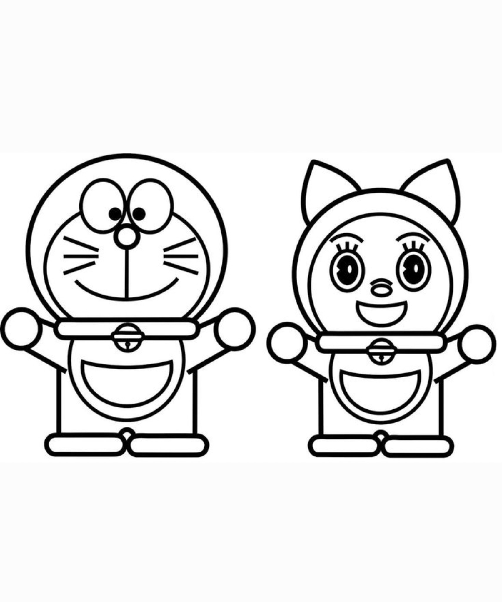 Tranh tô màu Doraemon cho bé số 6