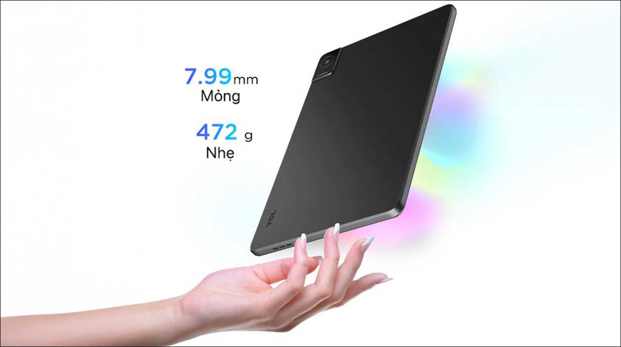 TCL Tab 10L Gen 3 có thiết kế mang lại cảm giác cầm nắm thoải mái