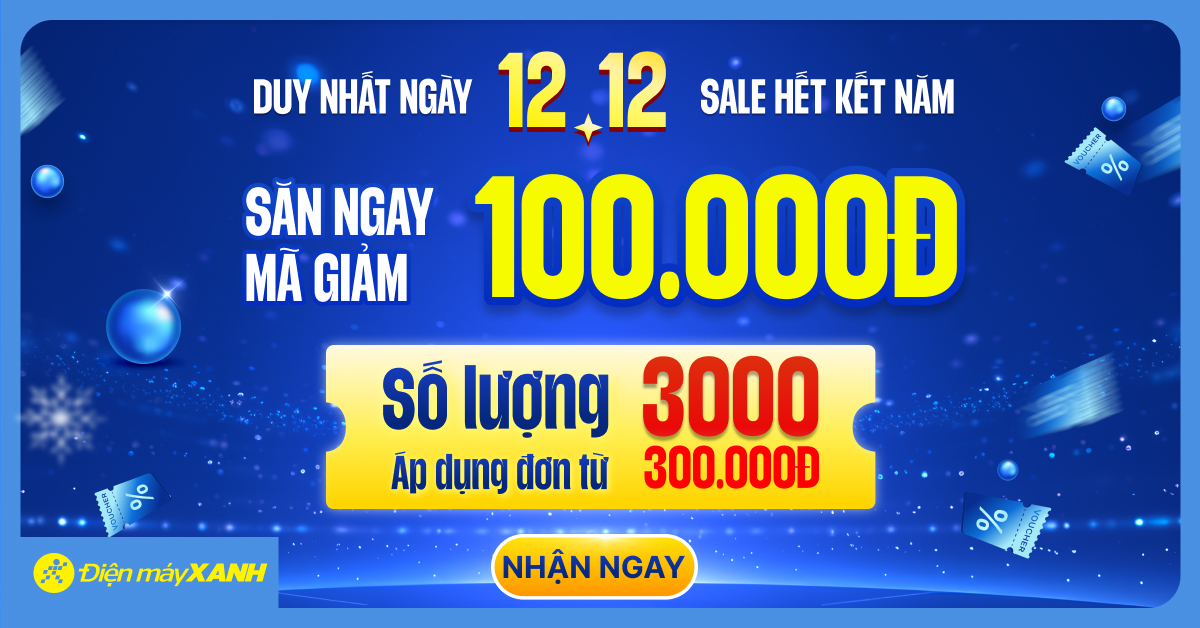 Duy Nhất Ngày 12:12: Săn Ngay Phiếu Mua Hàng Giảm 100k Cho Đơn Tối Thiểu 300k