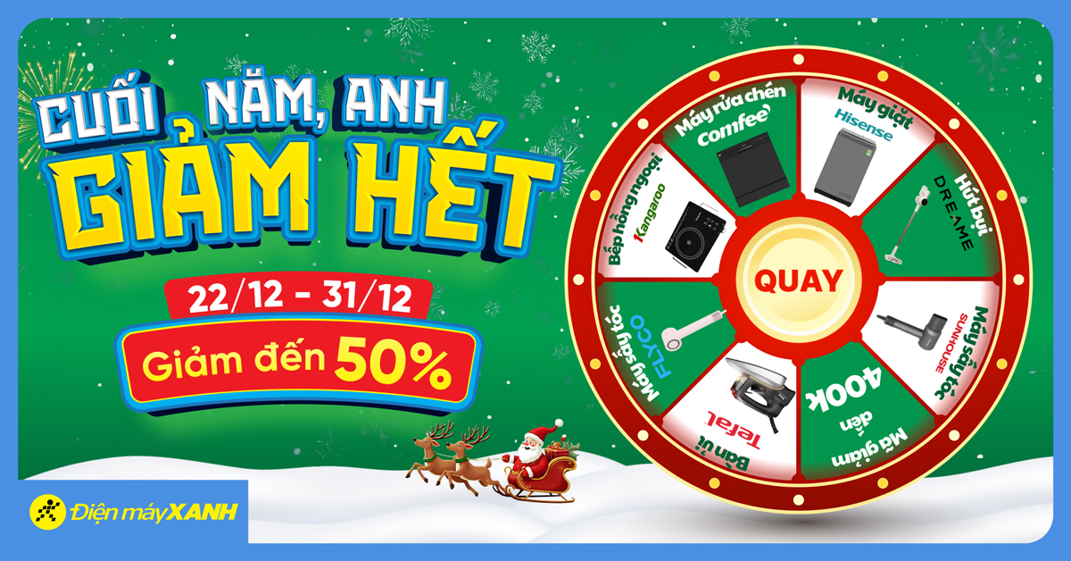 Cuối năm, anh giảm hết: Điện m&aacute;y XANH Online tung deal sốc mừng Gi&aacute;ng sinh, giảm gi&aacute; sập s&agrave;n h&agrave;ng loạt sản phẩm