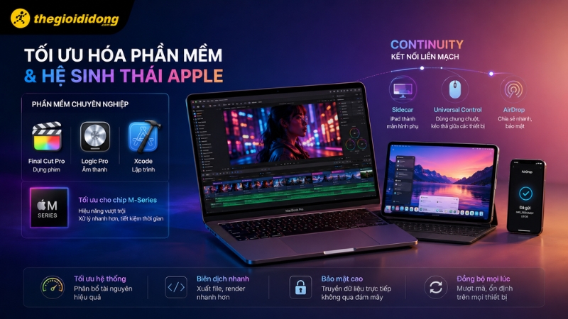 Tối ưu hóa phần mềm và hệ sinh thái Apple Tối ưu hóa phần mềm và hệ sinh thái Apple