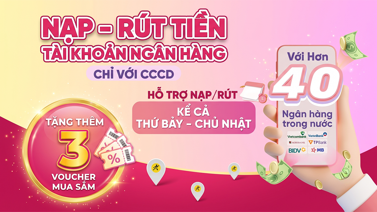 Tặng Ngay 3 Voucher Mua Sắm Hấp Dẫn Khi Nạp - Rút Tiền Tại Điện Máy Xanh