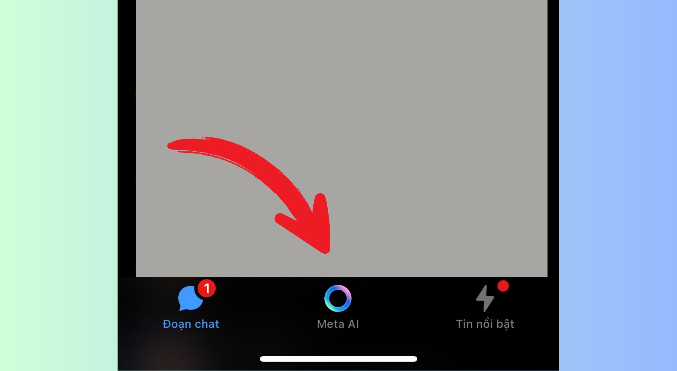 Nhấn vào biểu tượng của Meta AI