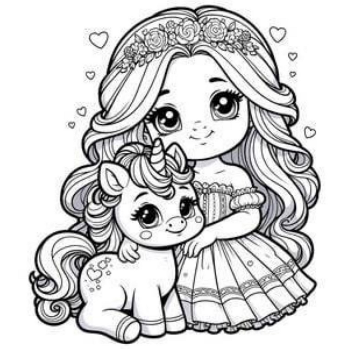 Tranh tô màu công chúa chibi số 8