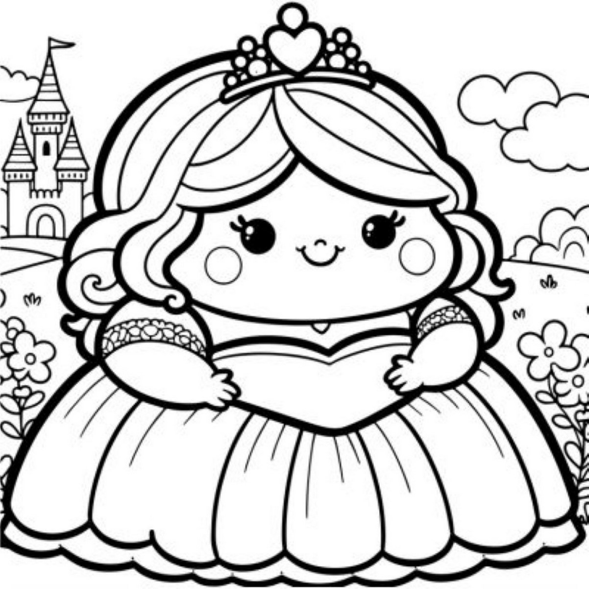 Tranh tô màu công chúa chibi số 10