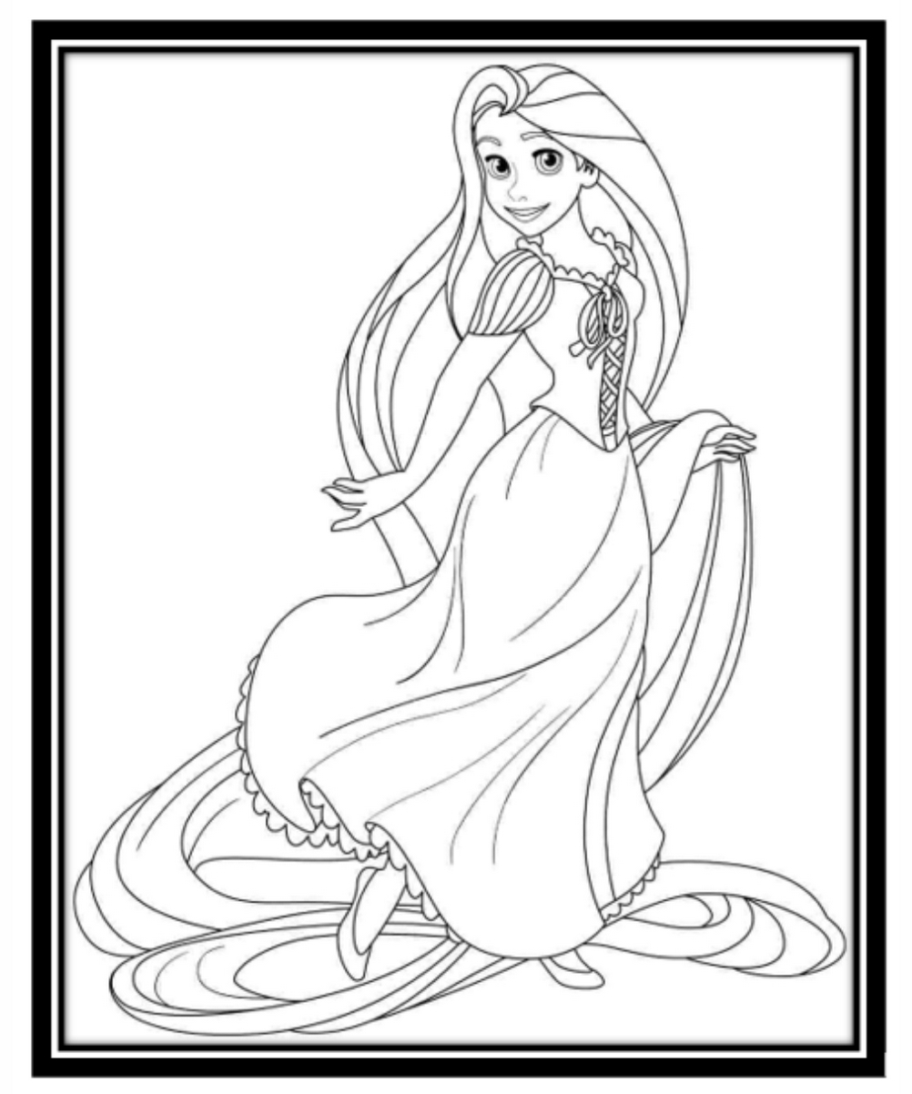 Tranh tô màu công chúa hoạt hình số 4