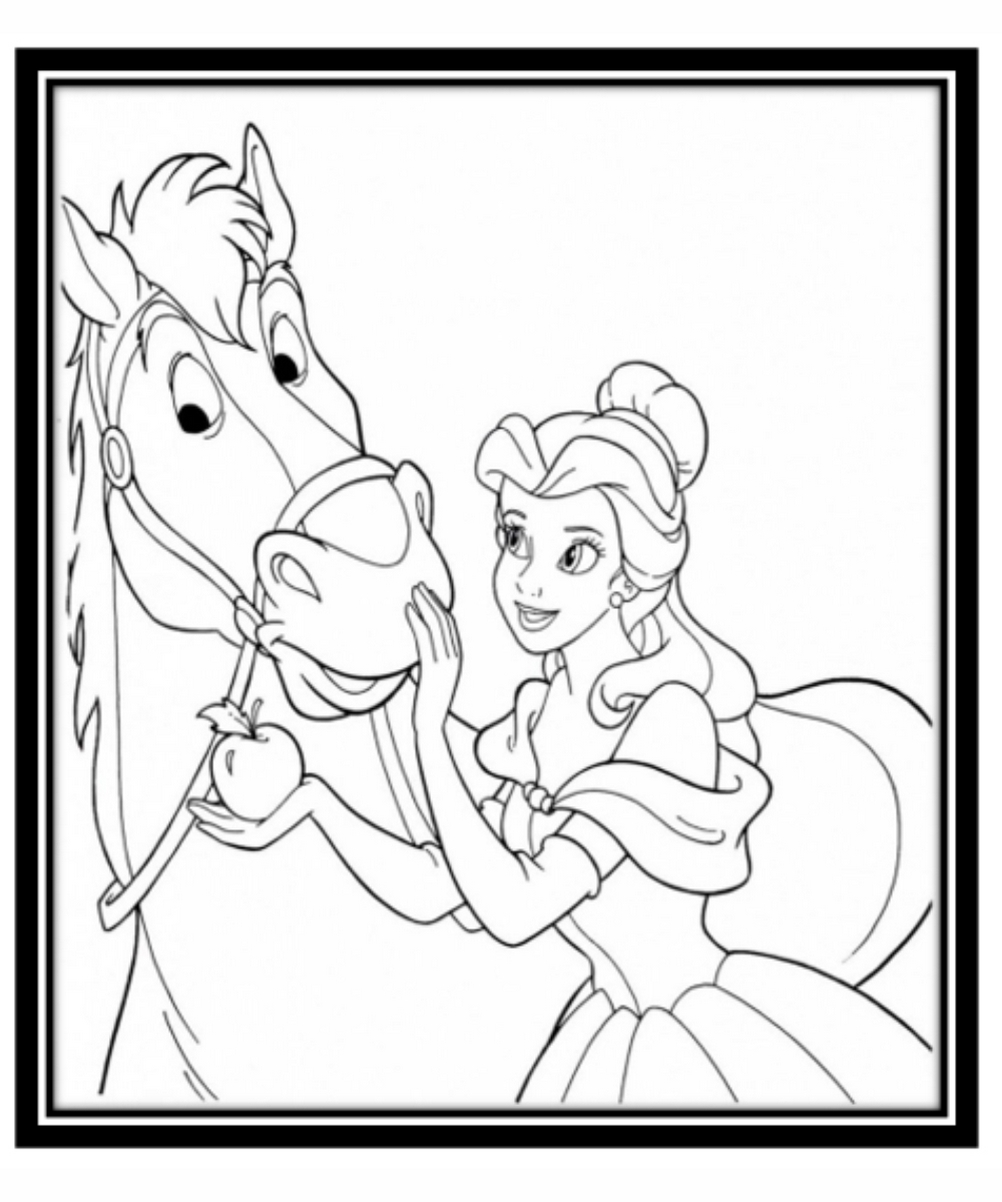 Tranh tô màu công chúa hoạt hình số 3