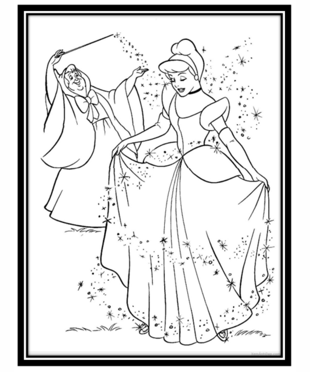 Tranh tô màu công chúa hoạt hình số 7