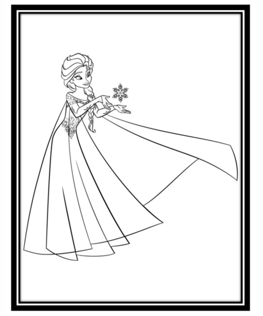 Tranh tô màu công chúa hoạt hình số 17