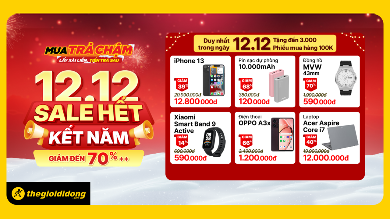 Chính thức bắt đầu chương trình 'Sale hết - Kết năm': Điện thoại đồng giá 1.2 triệu, phụ kiện chỉ vài chục ngàn, số lượng có hạn Chính thức bắt đầu chương trình 'Sale hết - Kết năm': Điện thoại đồng giá 1.2 triệu, phụ kiện chỉ vài chục ngàn, số lượng có hạn