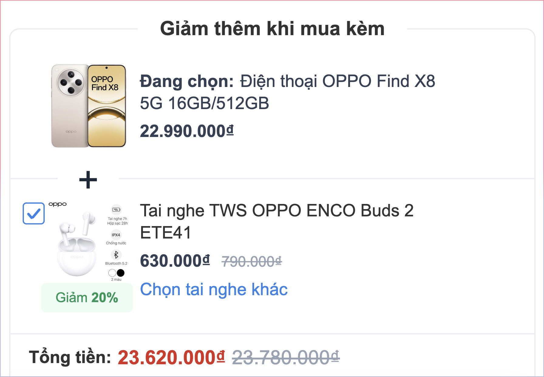 Bộ đôi OPPO Find X8 | OPPO Find X8 Pro đang có giá siêu tốt, tai nghe OPPO Enco Buds 2 mua kèm giảm đến 20%