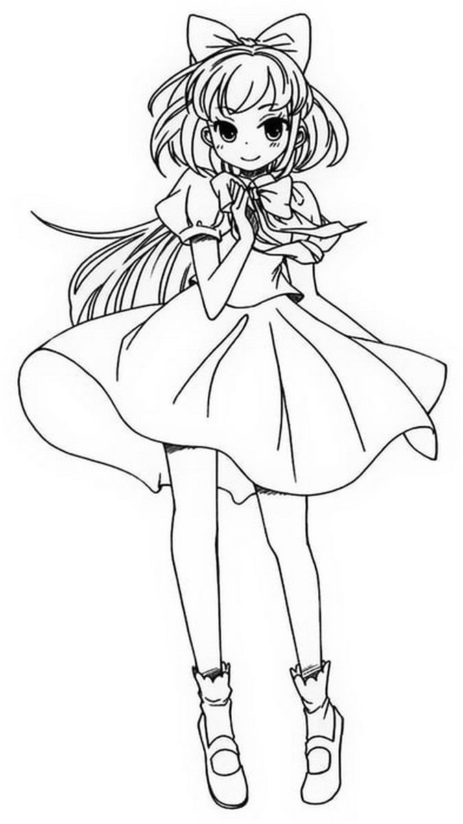 Tranh tô màu anime cho bé số 90