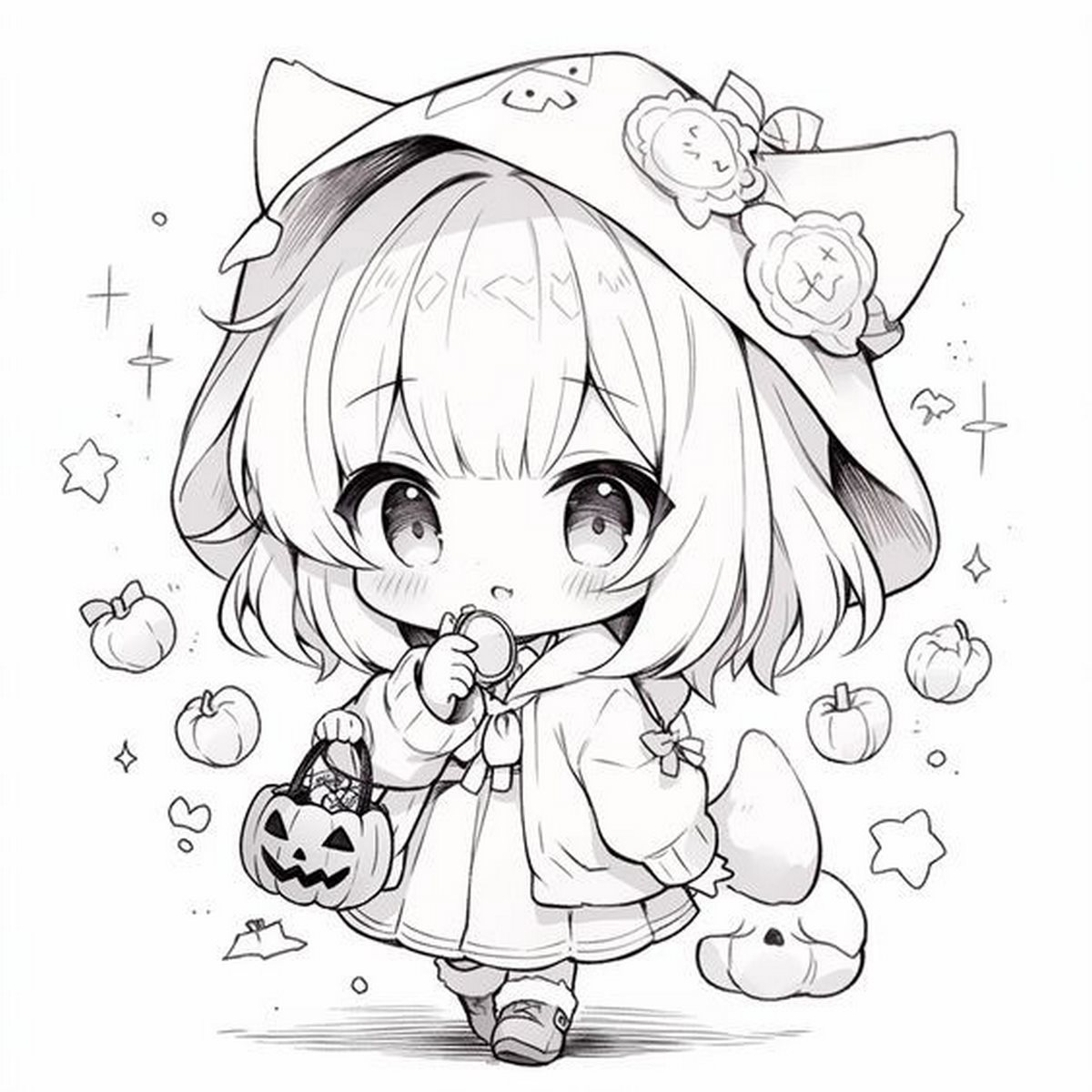 Tranh tô màu anime cho bé số 88