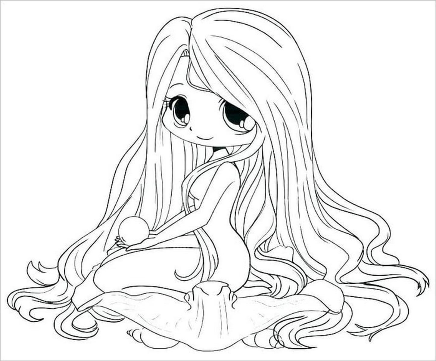 Tranh tô màu anime cho bé số 83