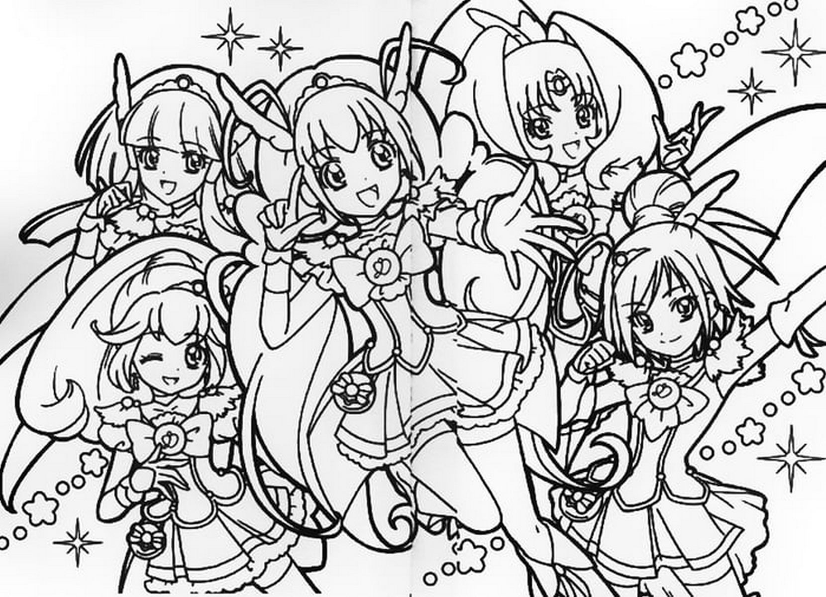 Tranh tô màu anime cho bé số 82