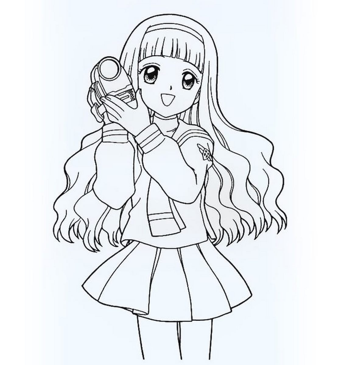 Tranh tô màu anime cho bé số 76