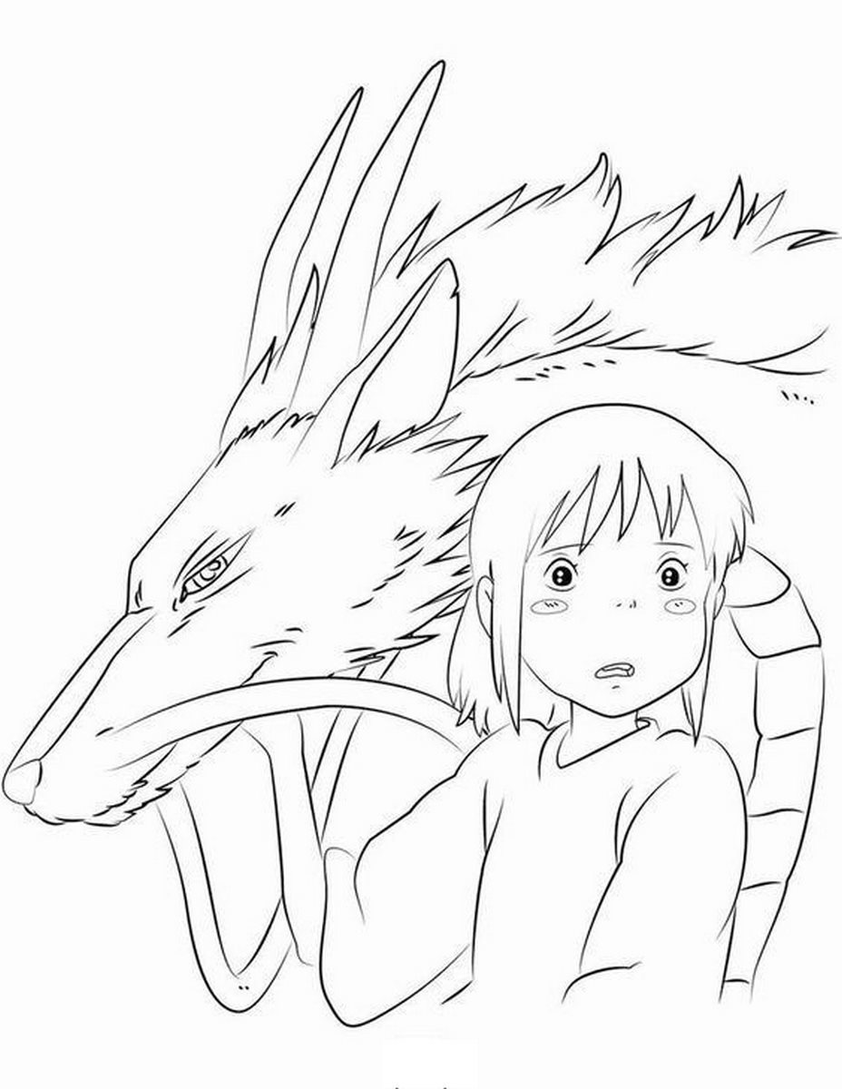 Tranh tô màu anime cho bé số 74