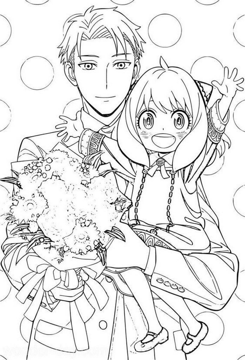 Tranh tô màu anime cho bé số 57