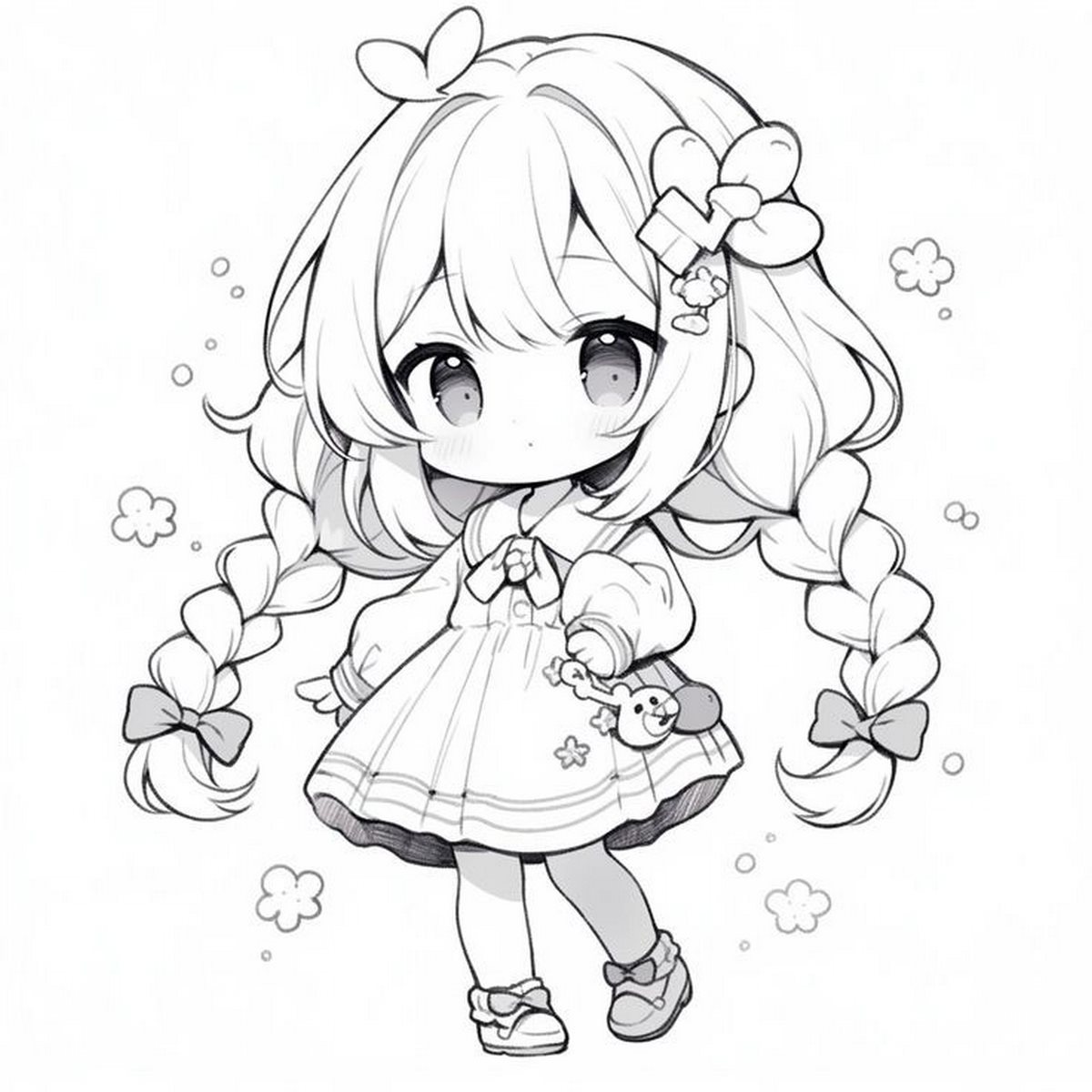 Tranh tô màu anime cho bé số 72