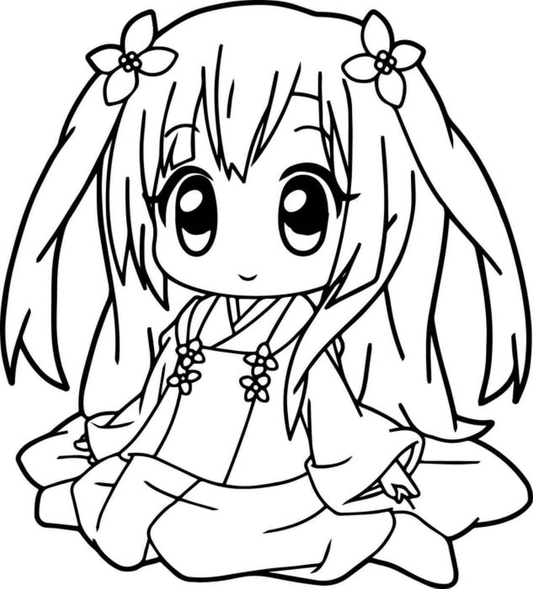 Tranh tô màu anime cho bé số 33