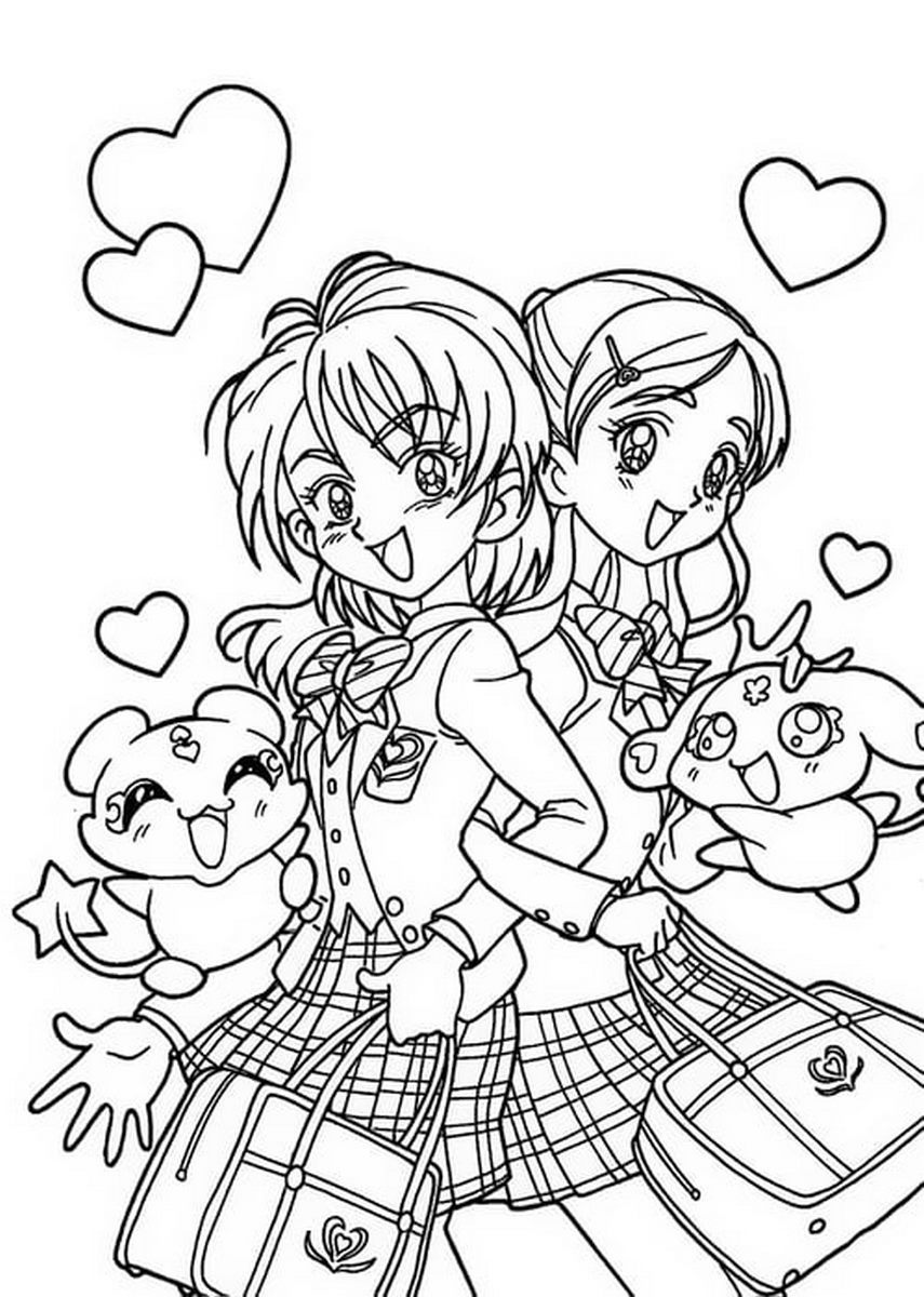Tranh tô màu anime cho bé số 32