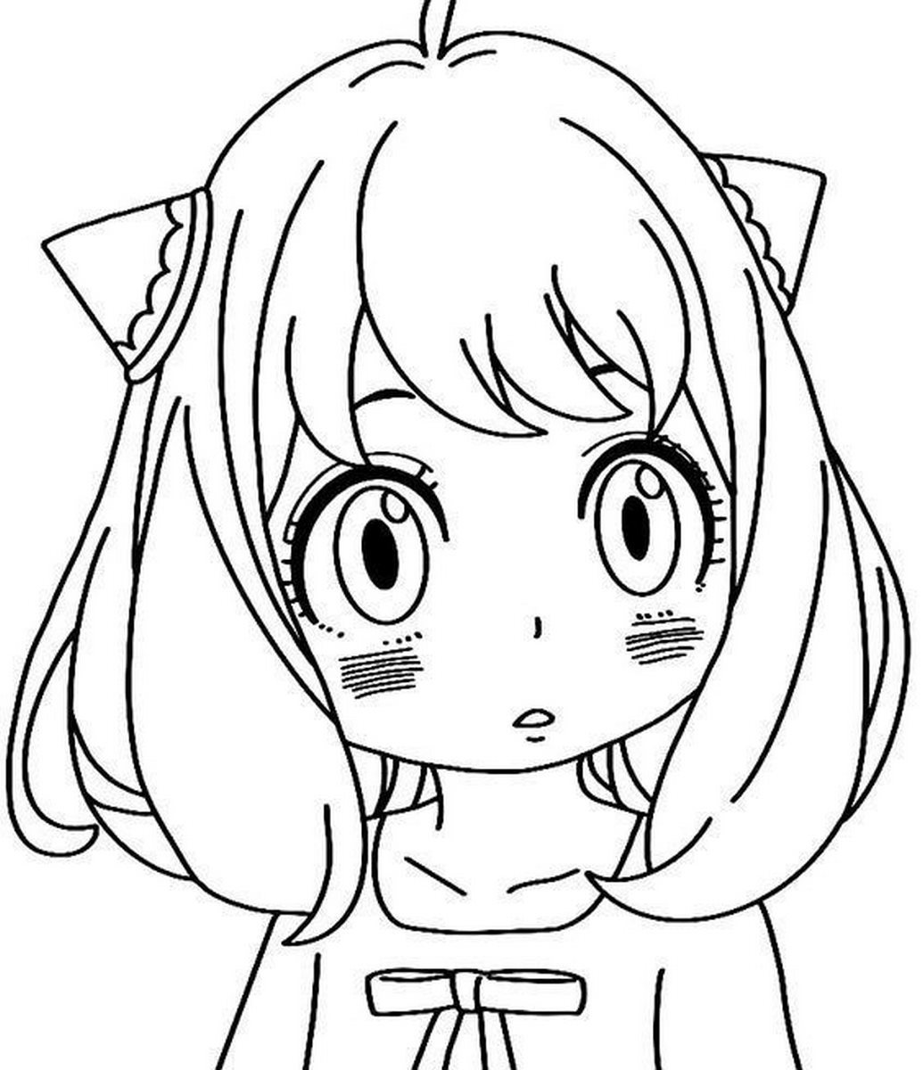 Tranh tô màu anime cho bé số 19