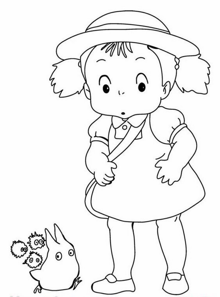 Tranh tô màu anime cho bé số 70