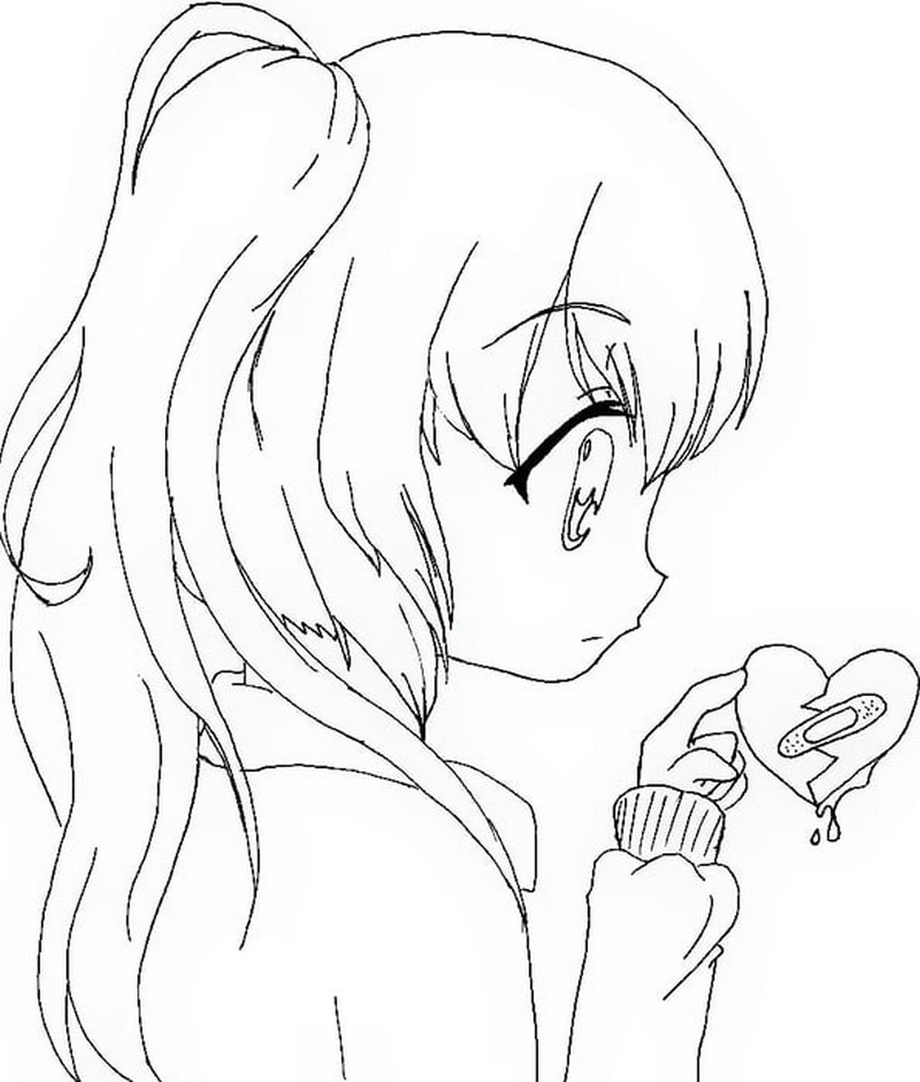 Tranh tô màu anime cho bé số 25