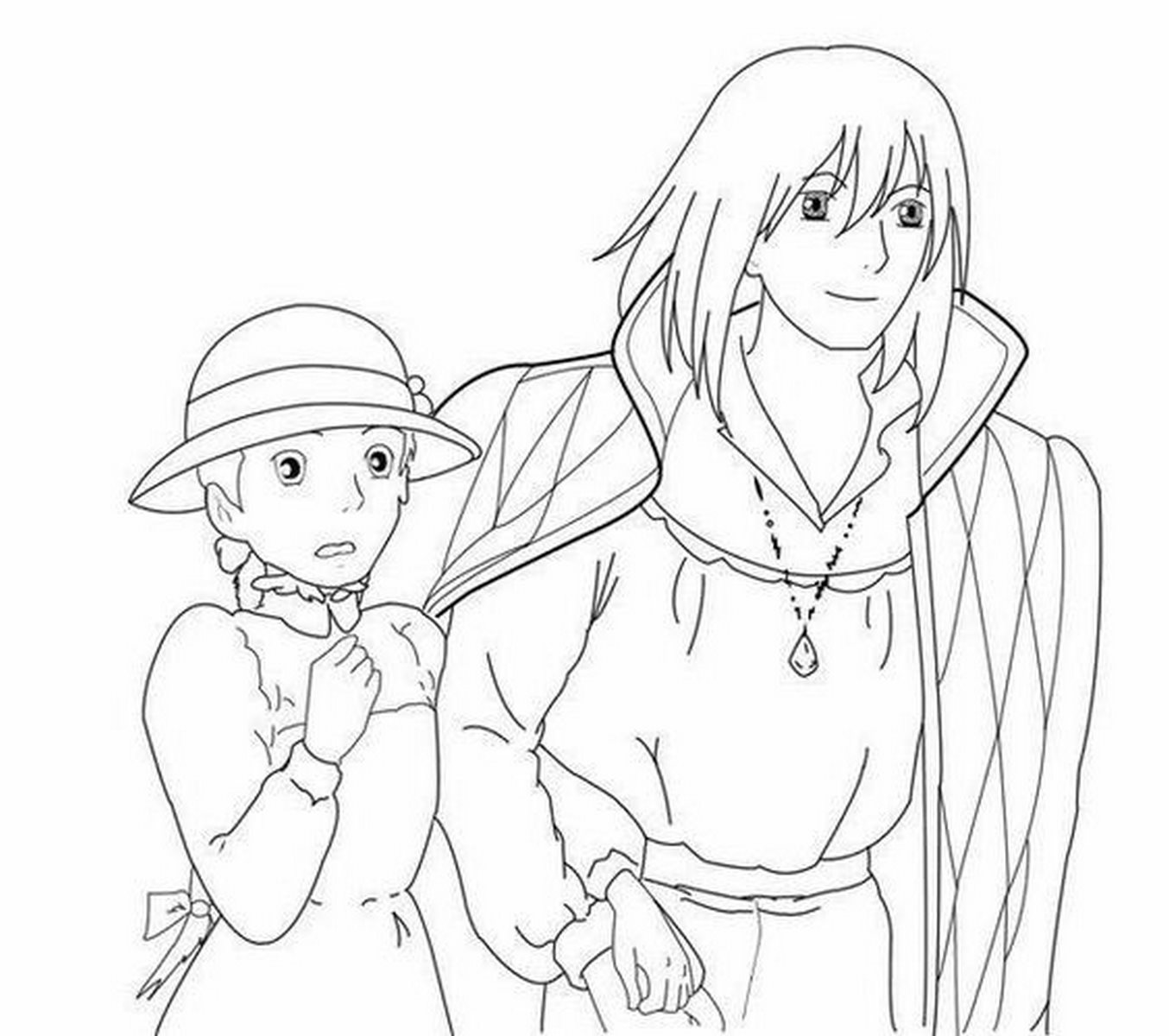 Tranh tô màu anime cho bé số 29