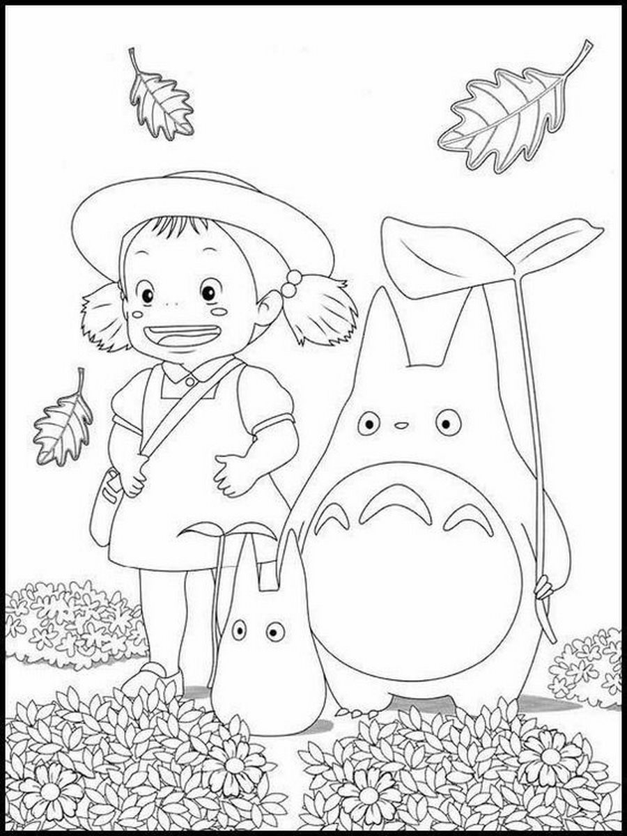 Tranh tô màu anime cho bé số 12