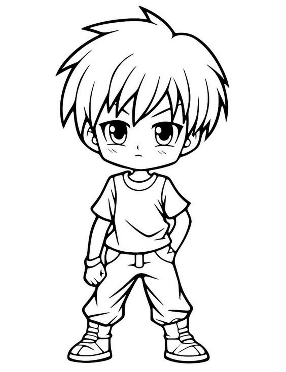 Tranh tô màu anime cho bé số 8