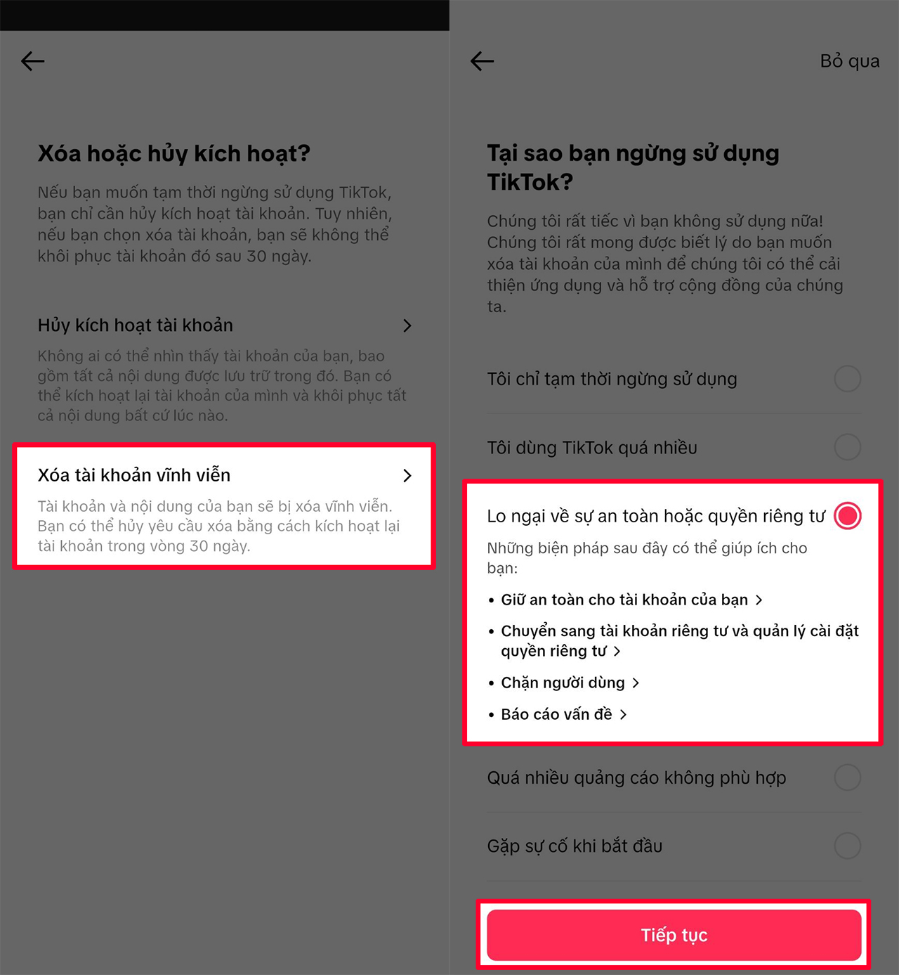 Cách xóa tài khoản TikTok vĩnh viễn Cách xóa tài khoản TikTok vĩnh viễn