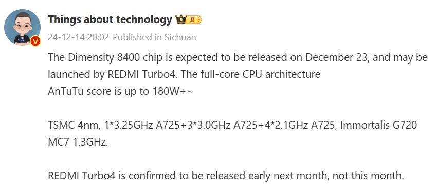 Redmi Turbo 4 Redmi Turbo 4