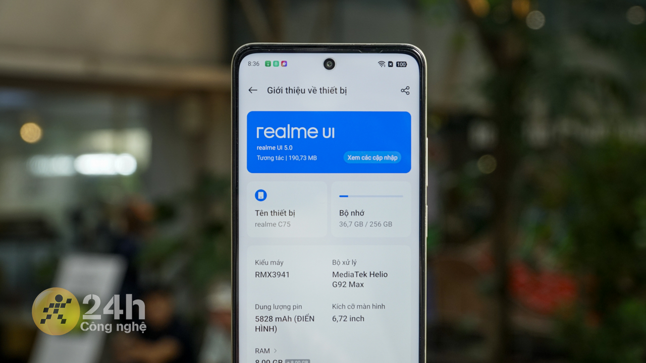 realme C75 được trang bị chip Helio G92 Max của MediaTek.