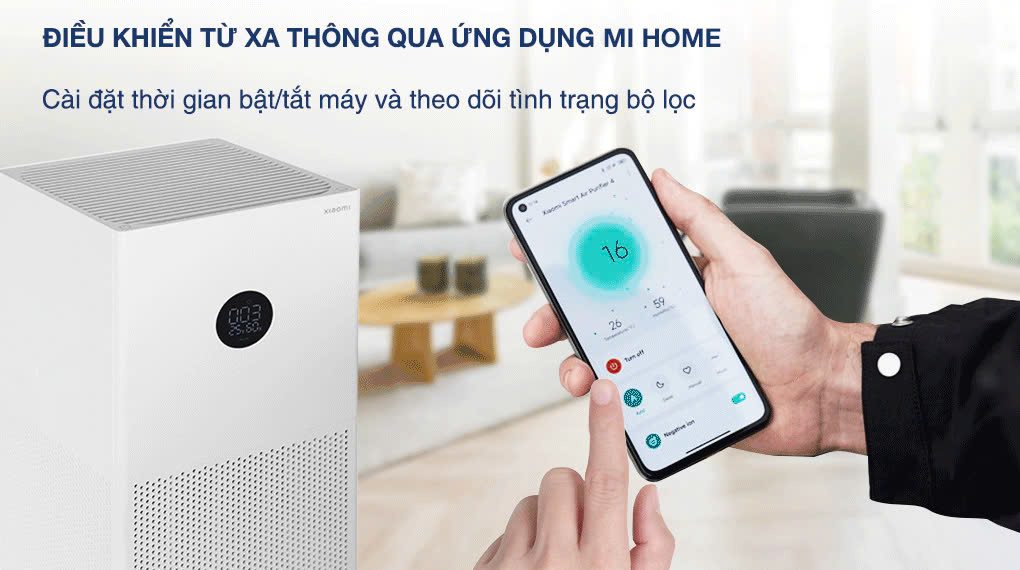 Máy có thể điều khiển từ xa thông qua ứng dụng Mi Home