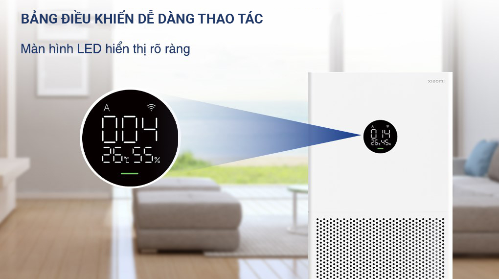 Màn hình LED hiển thị rõ ràng, dễ hiểu