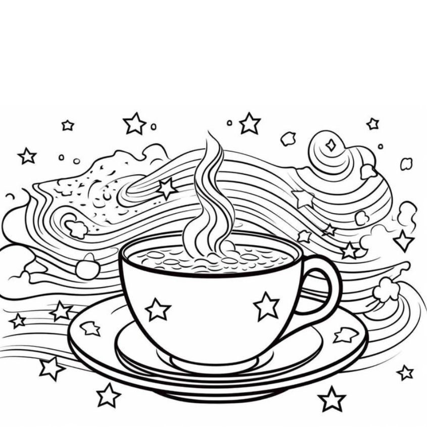 Tranh tô màu đồ ăn vặt số 2 Tranh tô màu đồ ăn vặt số 2