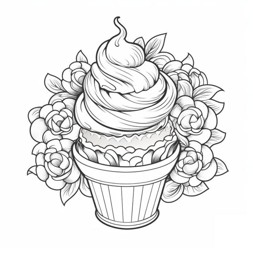 Tranh tô màu đồ ăn vặt số 3 Tranh tô màu đồ ăn vặt số 3