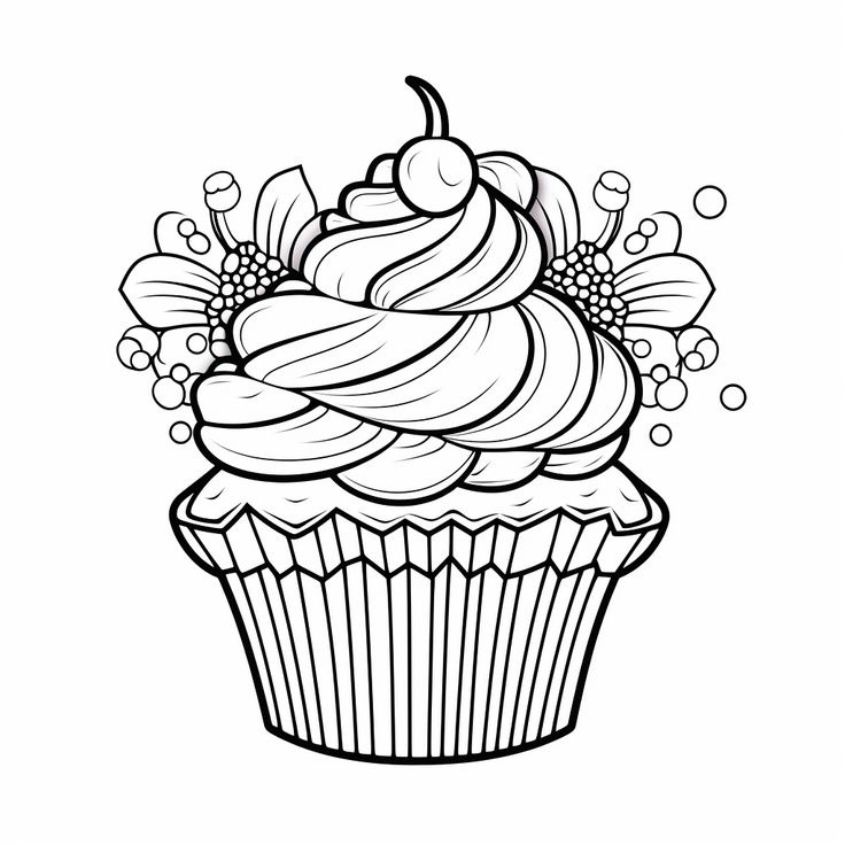 Tranh tô màu đồ ăn vặt số 4 Tranh tô màu đồ ăn vặt số 4