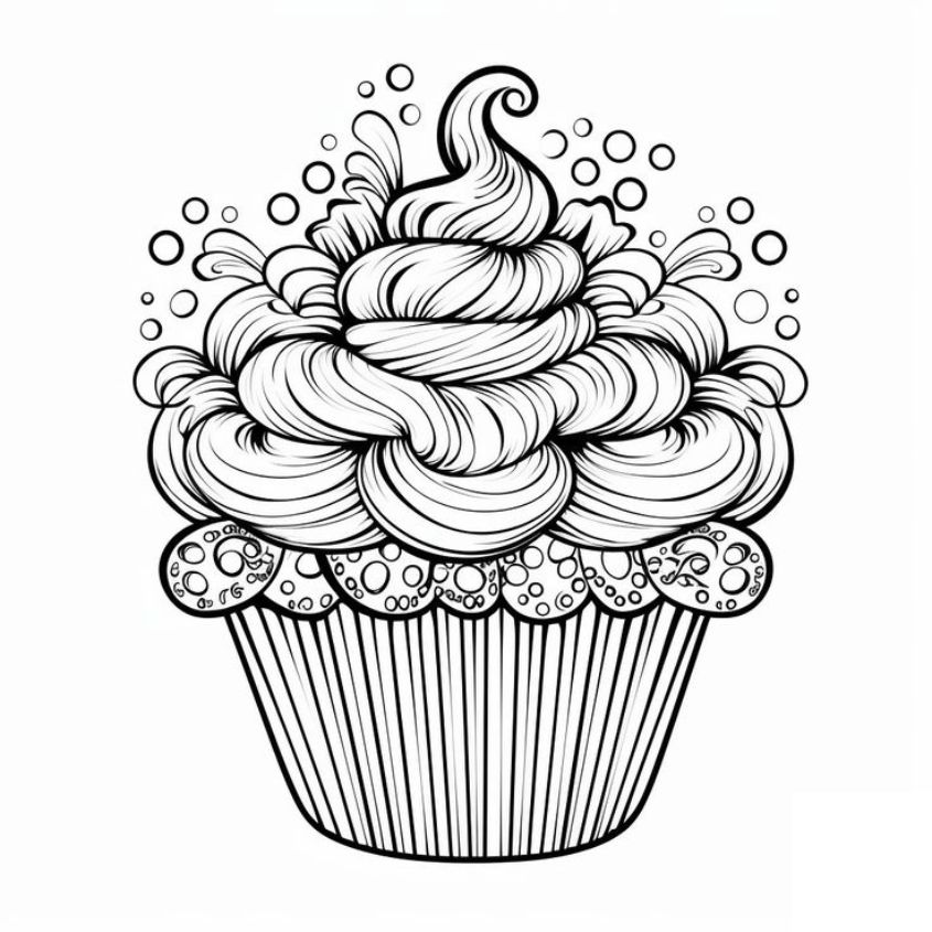 Tranh tô màu đồ ăn vặt số 6 Tranh tô màu đồ ăn vặt số 6