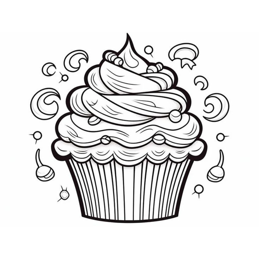 Tranh tô màu đồ ăn vặt số 9 Tranh tô màu đồ ăn vặt số 9